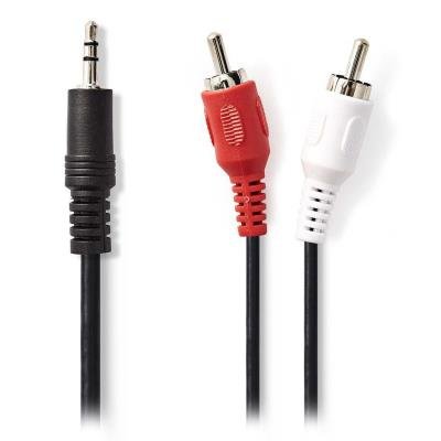 Kabel Nedis 3,5mm jack na 2x CINCH 2m