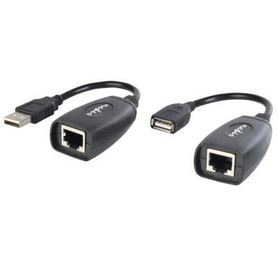 Adaptér Nedis přes UTP USB 2.0 černý 50m