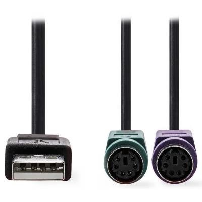 Redukce Nedis z USB na 2x PS/2 černá 