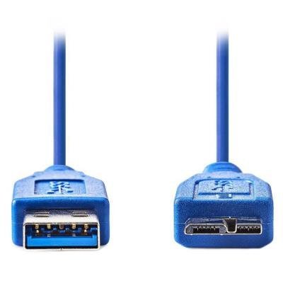 Kabel Nedis USB 3.0 typ A na micro B 50cm modrý
