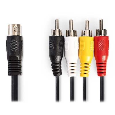 Nedis redukční audio DIN - 4x CINCH 1m
