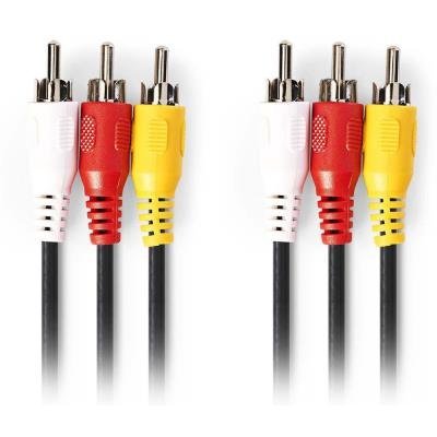 Nedis 3x RCA na 3x RCA 2m