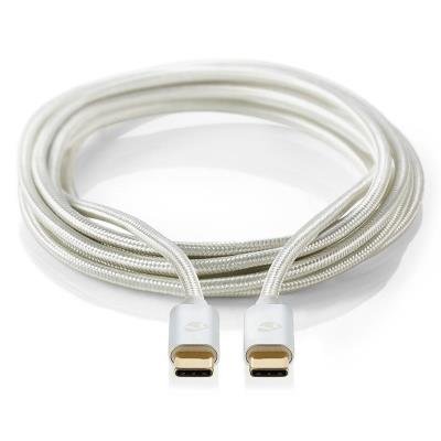 Nedis PROFIGOLD USB-C 2m stříbrný