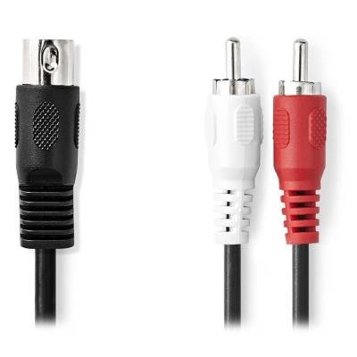 Nedis redukční audio kabel DIN na 2× RCA 1m