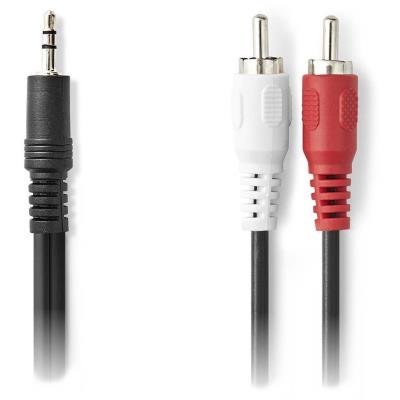 Nedis 3,5mm jack (M) na 2× RCA (M) 1m