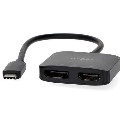 Nedis adaptér USB-C na HDMI a DisplayPort 20cm