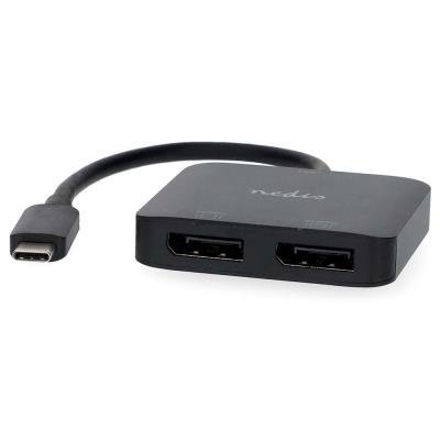 Nedis adaptér USB-C na 2× DisplayPort 20cm