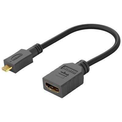 PremiumCord Flexi adaptér HDMI Typ A samice - micro HDMI Typ D samec pro ohebné zapojení 