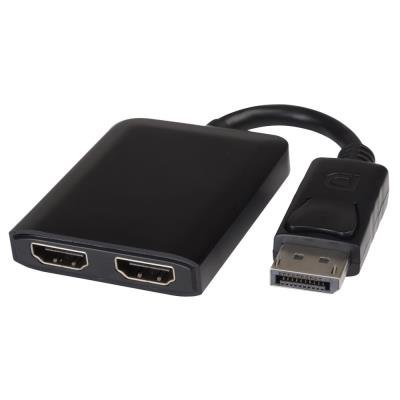 PremiumCord MST adaptér DisplayPort 1.2 - 2x HDMI, rozšíření+zrcadlení+2 obrazy, 4K*2K@60Hz