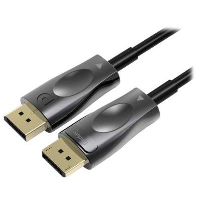 PremiumCord Optický DisplayPort 1.4 přípojný kabel M/M, zlacené konekt. 15m