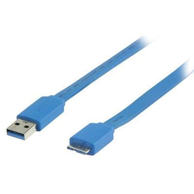 Kabel Valueline USB 3.0 typ A na micro B 2m modrý