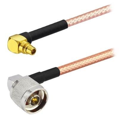 Pigtail 25cm MMCX- N male 90° úhlový