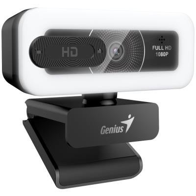 GENIUS FaceCam Light/ 2M 1080P/ LED světlo/ kryt soukromí/ USB-C/ USB/ UVC/ mikrofon/ černá