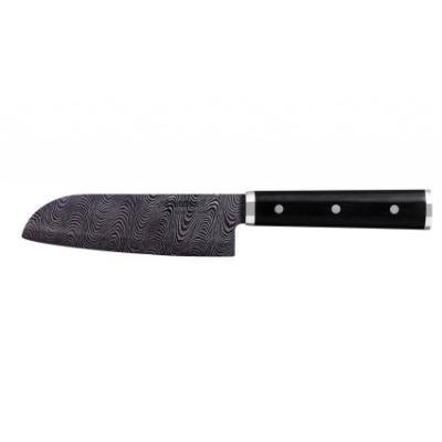 KYOCERA keramický nůž Santoku, černá dřevěná rukojeť, 14 cm dlouhá černá čepel