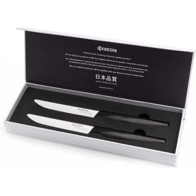 Kyocera Sada steakových nožů, 2 ks, černá rukojeť, bílá čepel