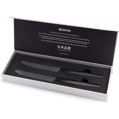 Kyocera Sada steakových nožů, 2 ks, černá rukojeť, černá čepel