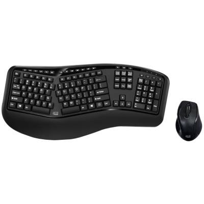 Adesso WKB-1500GB Wireless Ergonomic Keyboard and Laser Mouse