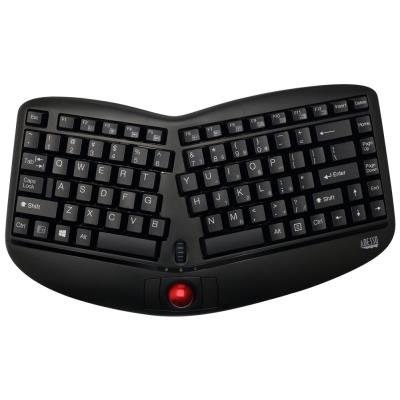 Adesso WKB-3150UB Tru-Form™ Media 3150 – 2.4 GHz Wireless Ergo Trackball Keyboard