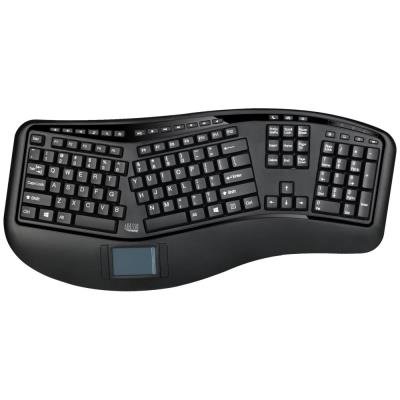 Adesso WKB-4500UB 2.4GHz Wireless Ergonomic Touchpad Keyboard