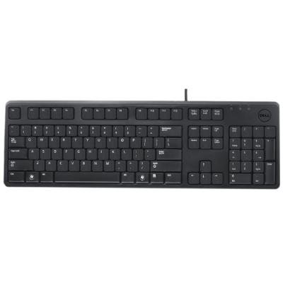 DELL klávesnice standard/ Quietkey/ Azerty/ Francouzská/ USB/ drátová/ černá