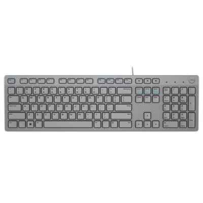 DELL klávesnice KB216/ multimediální/ německá/ GER/ DE/ USB/ drátová/ šedá