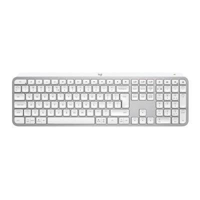 Logitech klávesnice MX Keys S/ bezdrátová/ Bluetooth/ USB-C/ US layout/ bílo-šedá