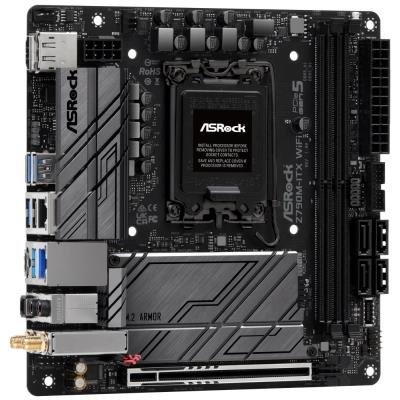 ASRock Z790M-ITX WIFI / Intel Z790 / LGA1700 / 2x DDR5 / 2x M.2 / HDMI / DP / USB-C / WiFi / Mini-ITX