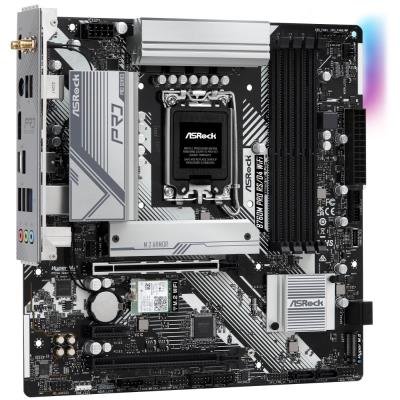 ASRock B760M PRO RS/D4 WIFI /  Intel B760 / LGA1700 / 4x DDR4 / 2x M.2 / HDMI / DP / USB-C / WiFi / mATX