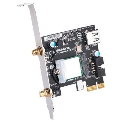 GIGABYTE GC-WBAX1200 / AMD WIFI 6E RZ608 / WiFi  802.11a/b/g/n/ac/ax 2,4GHz / 5GHz + Bluetooth 5.2/ PCI-E card