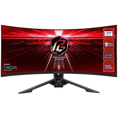 Phantom Gaming by Asrock monitor PG34WQ15R3A prohnutý 34"/VA/3440x1440/165Hz/550cd/m2/1ms/DP/2xHDMI/wifi ant/PGmini OLED