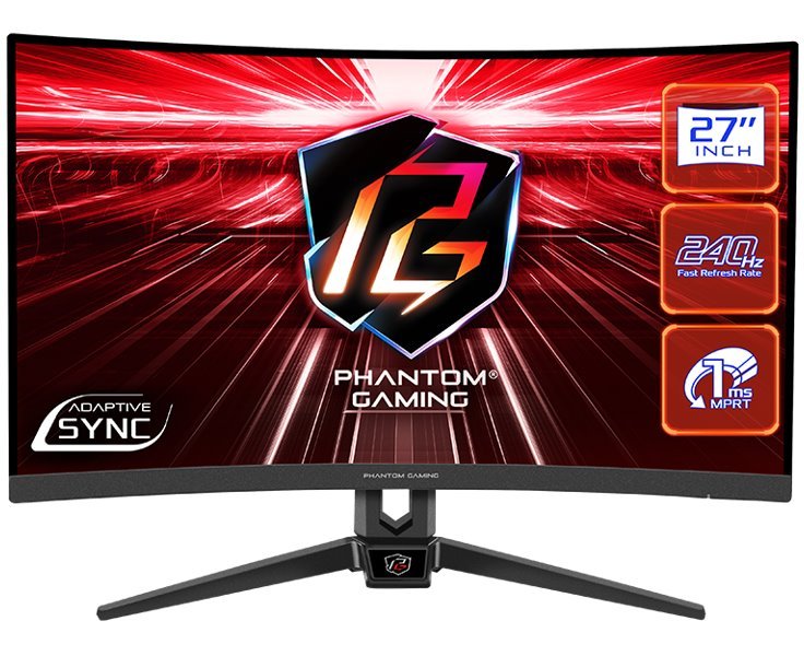 Phantom Gaming by Asrock monitor PG27F15RS1A prohnutý  27" / VA / 1920x1080 /240Hz/ 300cd/m2 /1ms/DP/2x HDMI/repro/VESA