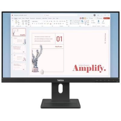 Lenovo E24-40/ 23,8" / IPS/ 1920x1080/ 16:9/ 250cd/m2cmd/ 1300:1/ 4ms/ HDMI/ DP/ USB/ LAN/ PIVOT