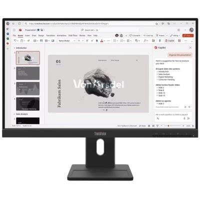 Lenovo E22-40/ 21,5" / IPS/ 1920x1080/ 16:9/ 250cd/m2cmd/ 1300:1/ 4ms/ HDMI/ DP/ USB/ LAN/ PIVOT