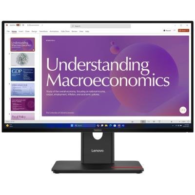 Lenovo T24D-40/ 23,8"/ IPS/ 1920x1080/ 16:9/ 250cd/m2cmd/ 1500:1/ 4ms/ HDMI/ DP/ USB/ USB-C/ LAN/ PIVOT
