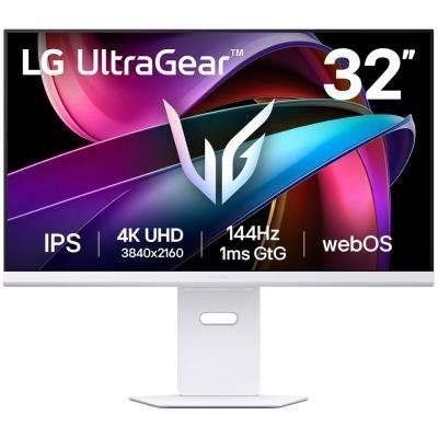 LG monitor 32G810SA-W  31,5" IPS 4K 3840x2160 / 16:9 /144Hz/ 400cdm / 1ms /DP/ USB-C 65W/2xHDMI/LAN/repro/výškově nastav