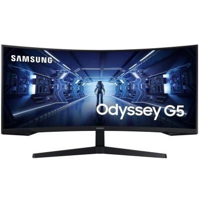 Samsung Odyssey G5/ 34"/ Prohnutý/ 3440x1440/ VA/ 1ms/ 250 cd/m2/ DP/ HDMI/ jack/ VESA/ černý