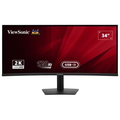 ViewSonic VA3420C '34" 21:9, 3440 x 1440, SuperClear® VA zakřivený monitor, 120Hz, 2 HDMI, DP, USB, USB-C 96W, speakers,