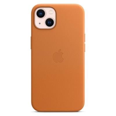 Apple kožený kryt MagSafe pro iPhone 13 zlato-hnědý 
