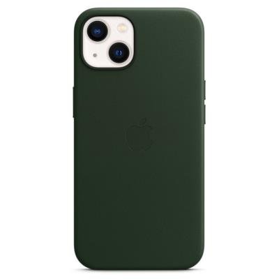 Apple kožený kryt MagSafe pro iPhone 13 sekvojově zelený