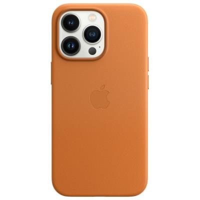 Apple kožený kryt MagSafe pro iPhone 13 Pro zlato-hnědý