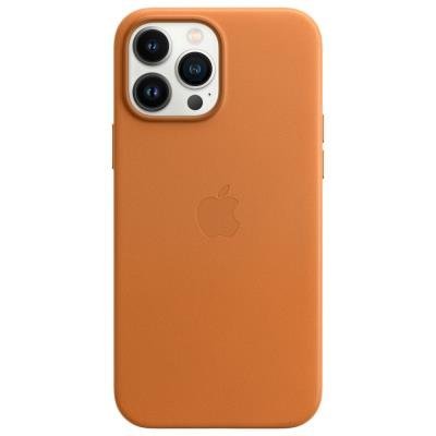 Apple kožený kryt MagSafe pro iPhone 13 Pro Max zlato-hnědý
