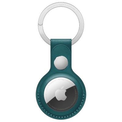 Apple AirTag Leather Key Ring - Forest Green