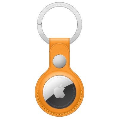 Apple AirTag Leather Key Ring - California Poppy