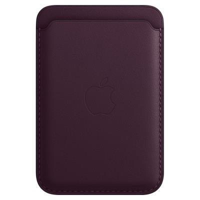 Apple iPhone Leather Wallet s MagSafe tmavě višňová