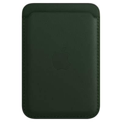 Apple iPhone Leather Wallet s MagSafe sekvojově zelená