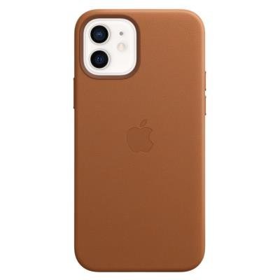 Apple kožený kryt MagSafe pro iPhone 12, 12 Pro sedlově hnědý