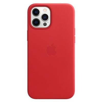 Apple kožený kryt MagSafe pro iPhone 12 Pro Max červený