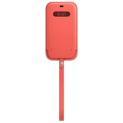 Apple kožené pouzdro MagSafe pro iPhone 12 Pro Max citrusově růžové
