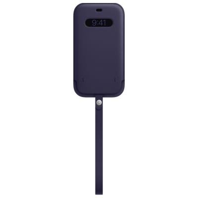 Apple kožené pouzdro MagSafe pro iPhone 12 Pro Max temně fialové