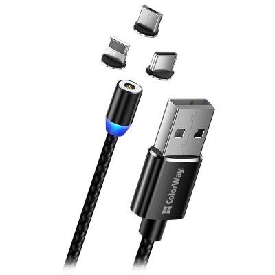 Colorway USB na Lightning, micro USB a USB-C 1m